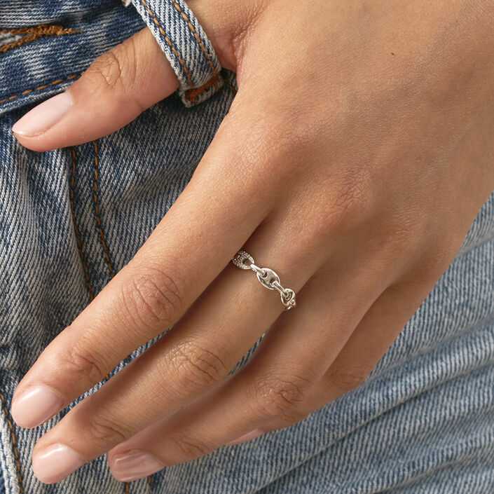 Anillo fino ETREINTE - Cristal / Plateado - Anillos  | Agatha