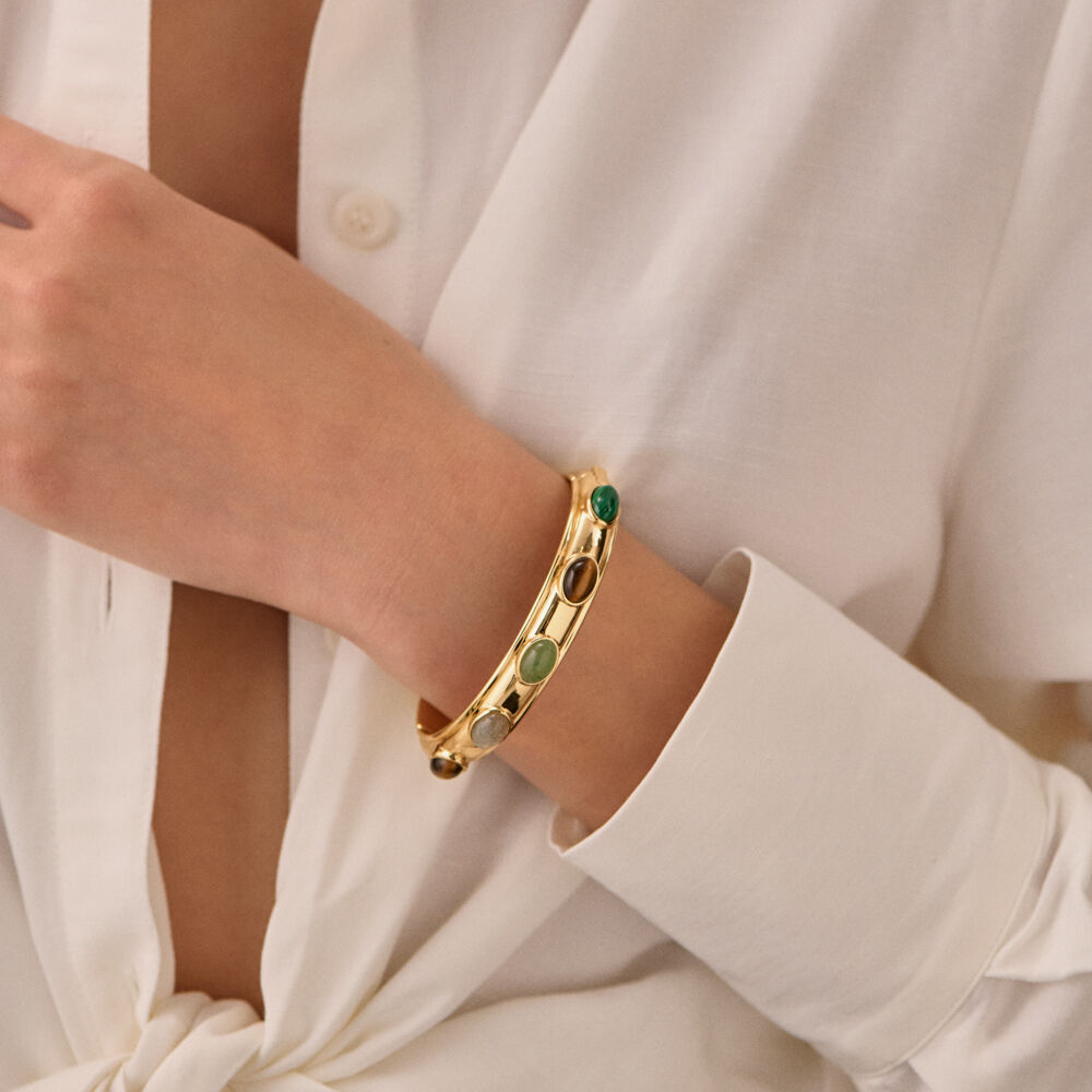 Pulsera rígida RHEA - Multicolor / Oro - Pulsera rígida  | Agatha
