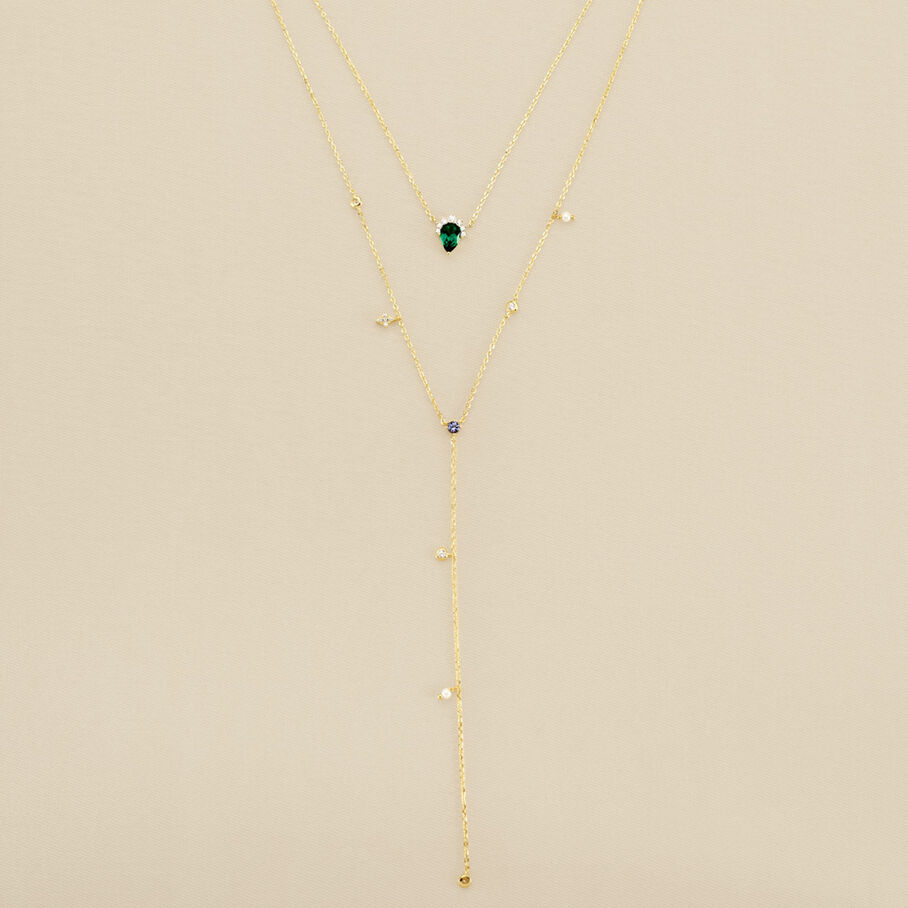 Collar largo ASTRE - Verde / Oro