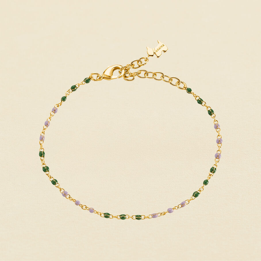 Pulsera de cadena SMARTY - Verde / Violeta - Pulseras  | Agatha