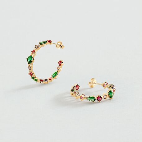 Criollas ASTRE - Multicolor / Oro - Pendientes  | Agatha