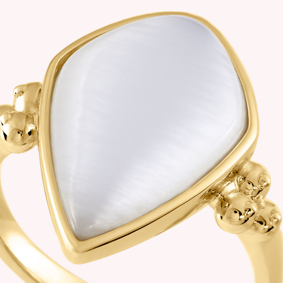 Anillo fino ECLIPSE - Blanco / Oro - Anillos  | Agatha