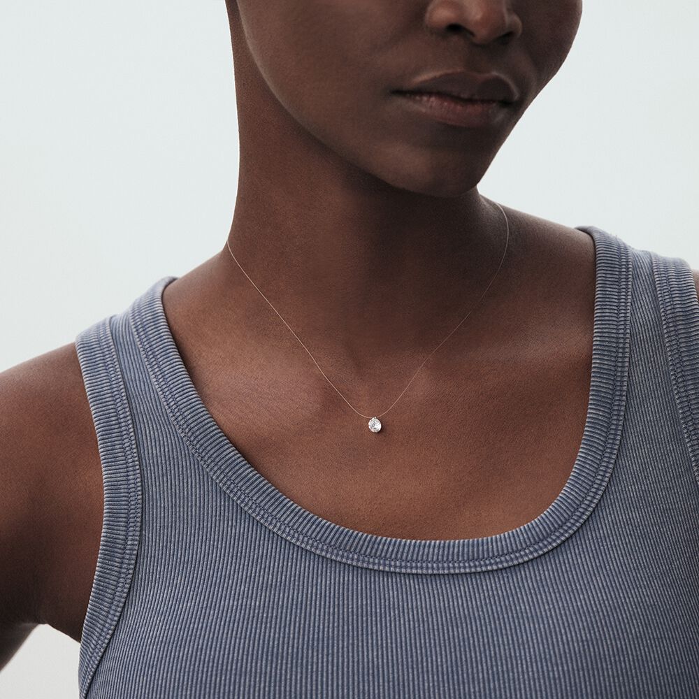 Collar corto FIL MAGIQUE - Cristal / Plateado - Collar corto  | Agatha