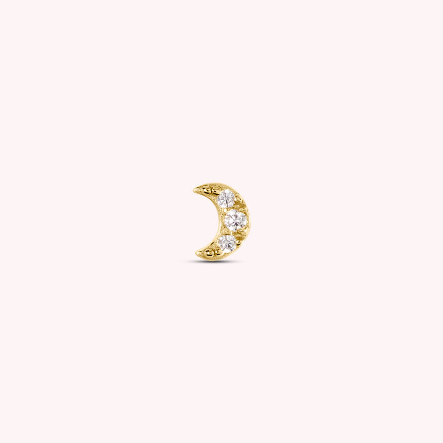 Piercing mini LUNITA - Cristal / Oro