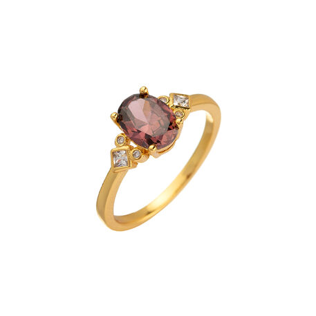 Anillo fino LAUREN - Rosa / Oro - Anillos  | Agatha