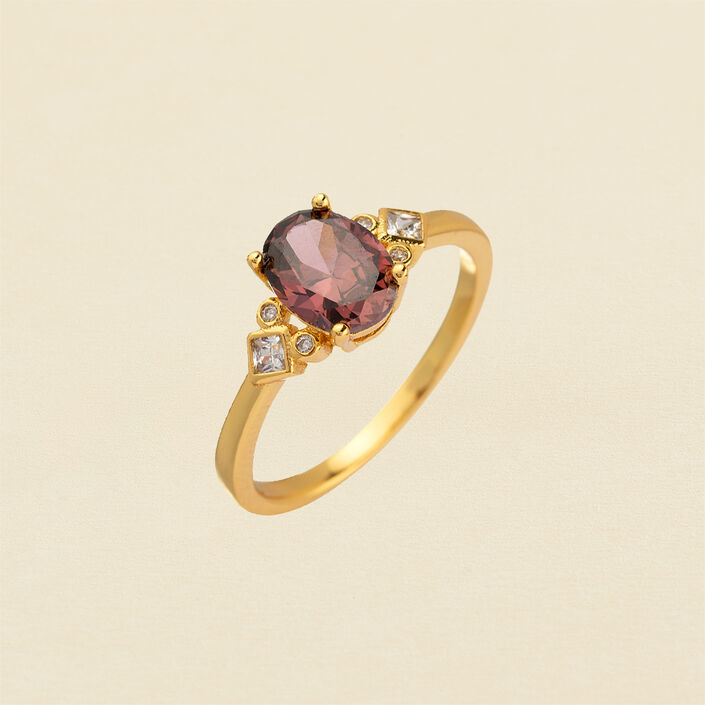 Anillo fino LAUREN - Rosa / Oro - Anillos  | Agatha