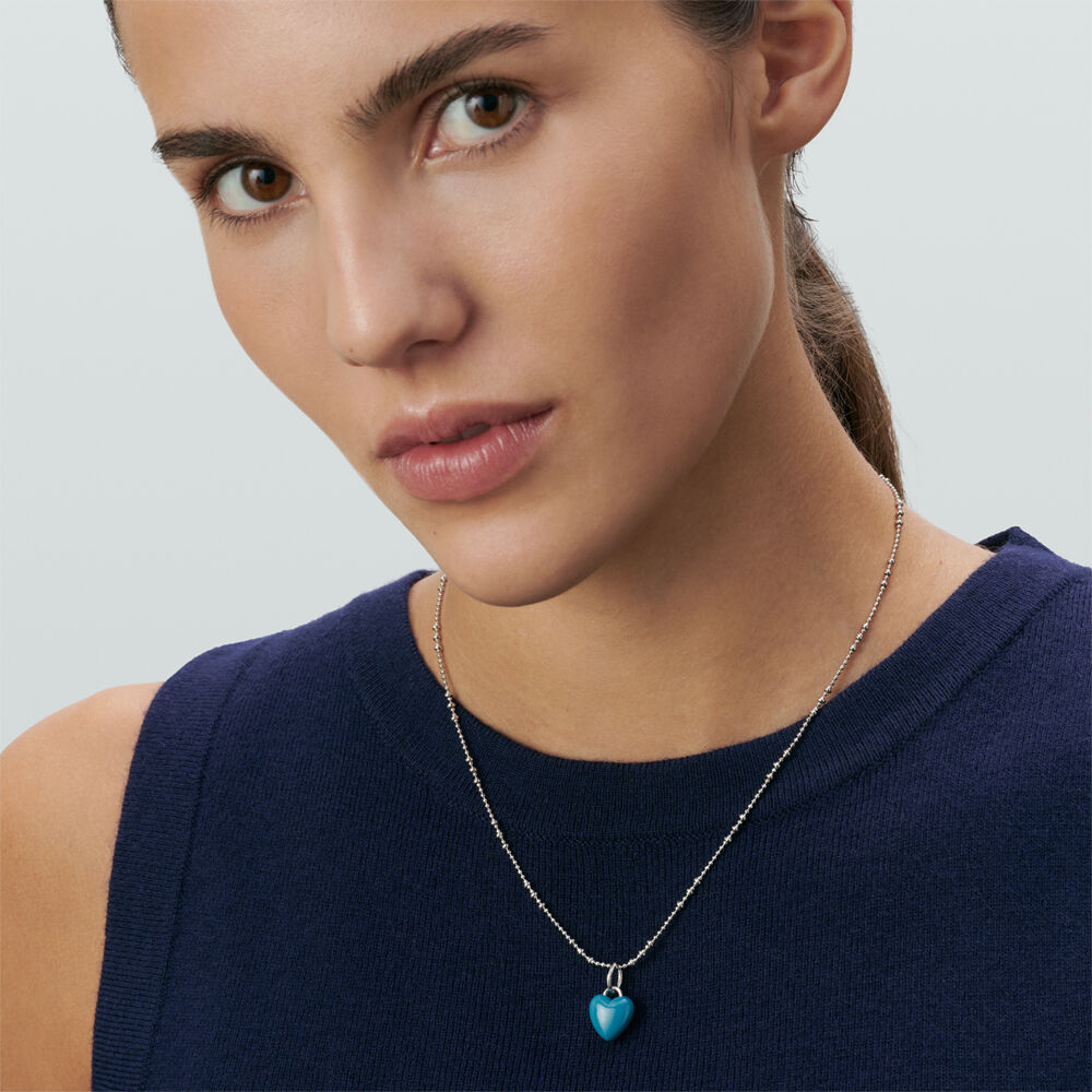 Colgante CORAZ&Oacute;N AZUL - Azul / Plata -   | Agatha
