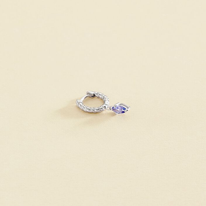 Piercing criolla MAMBA - Lavanda / Plata - Piercings  | Agatha