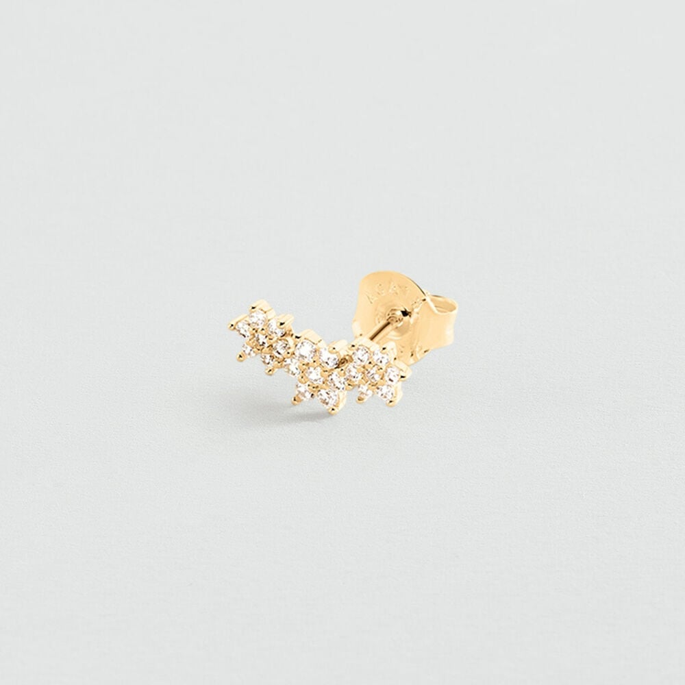 Pendientes cortos FLORES MIX & MATCH - Cristal / Dorado - Pendientes cortos  | Agatha