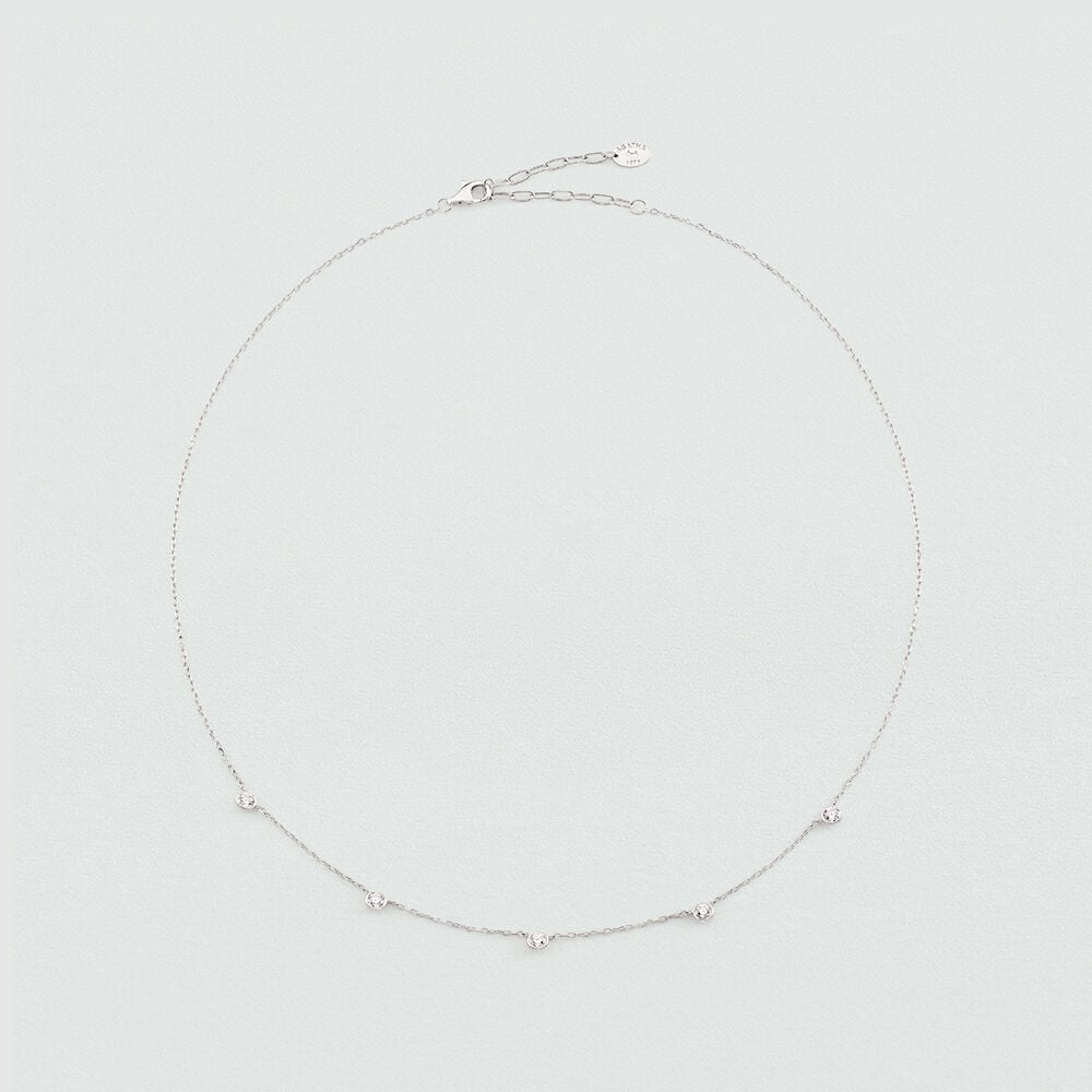 Collar corto NEC5BRILLANT - Cristal / Plateado - Collar corto  | Agatha