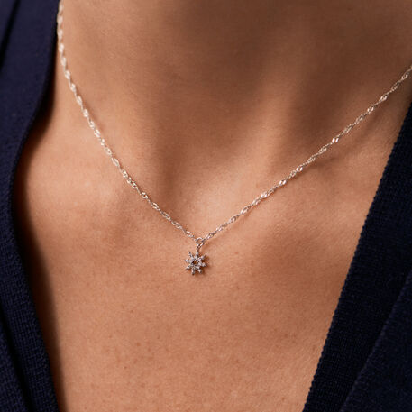 Collar corto SPACEAG - Cristal / Plateado - Collares  | Agatha