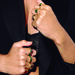 Anillo fino MARILYN - Verde / Oro - Anillos  | Agatha
