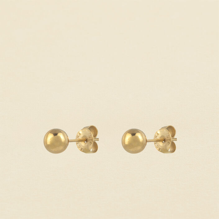 Pendientes cortos BOLA - Dorado - Pendientes  | Agatha