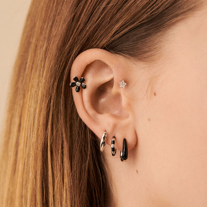 Piercing mini MIX & MATCH - Negro / Blanco - Piercings  | Agatha
