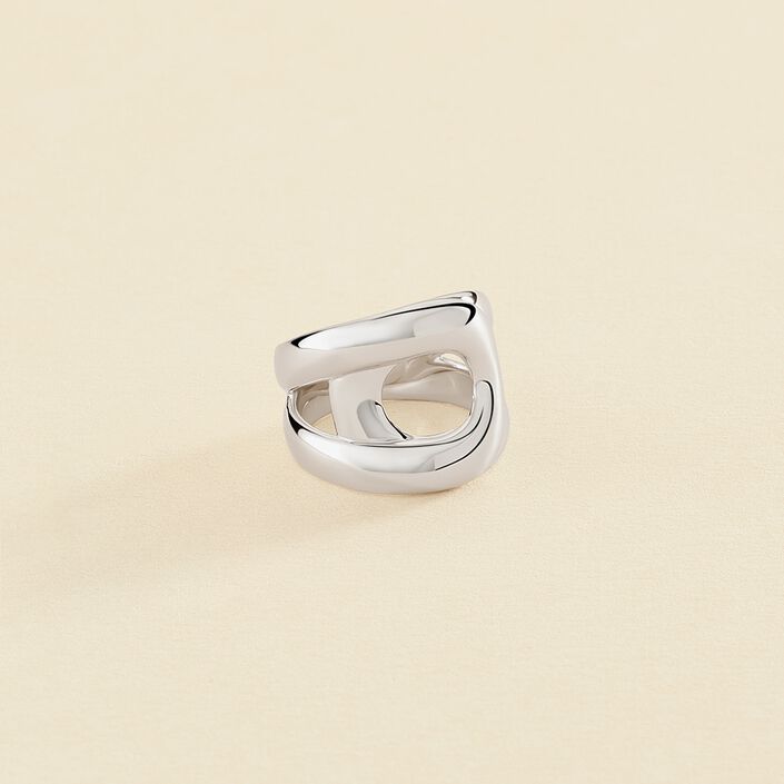 Anillo ancho CURVE - Plata - Anillos  | Agatha