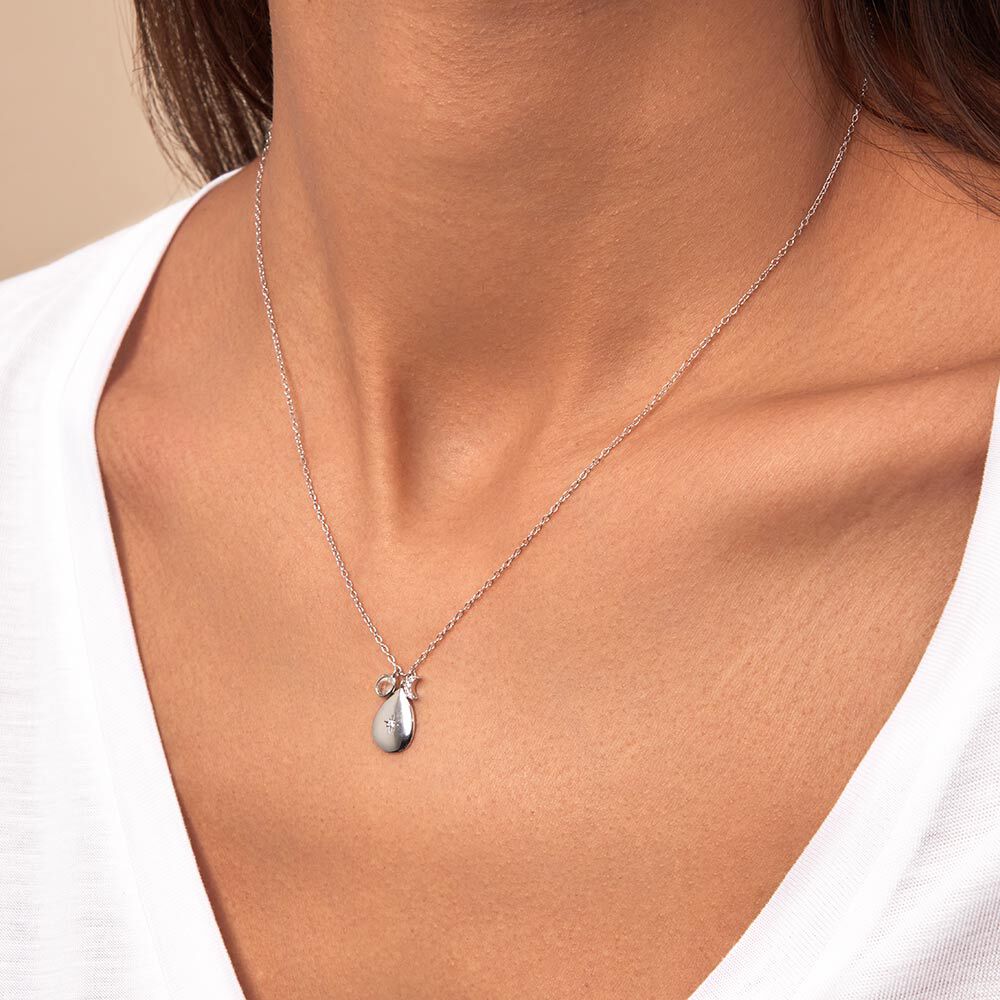 Collar corto LAGRIMAS - Cristal / Plateado - Collares  | Agatha