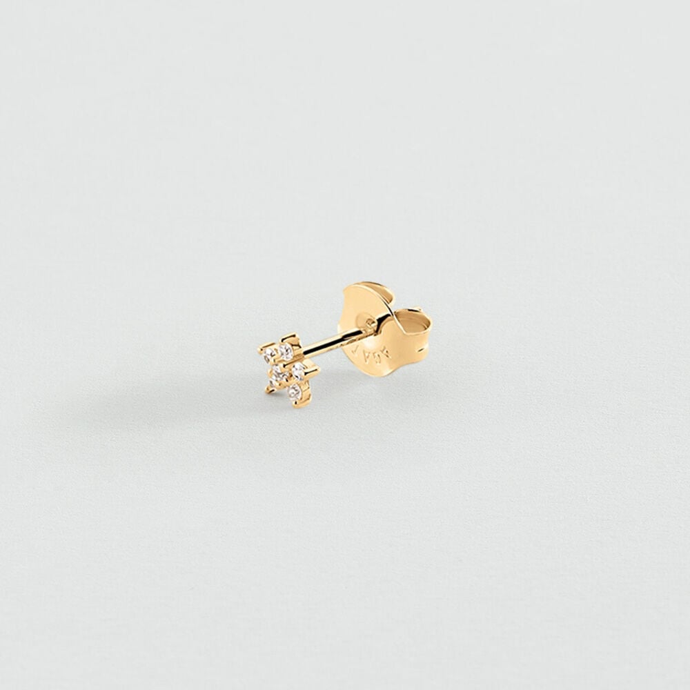 Pendientes cortos FLOR MIX & MATCH - Cristal / Dorado - Pendientes cortos  | Agatha