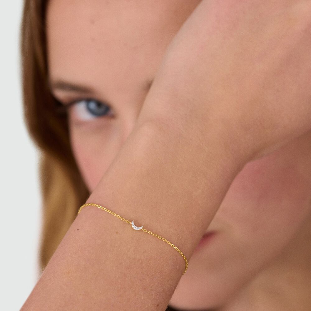Pulsera de cadena MAHINA - Cristal / Dorado - Pulsera de cadena  | Agatha