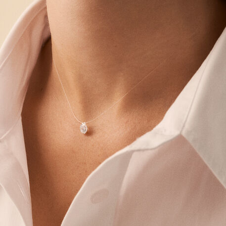 Collar corto FIL MAGIQUE - Cristal / Plateado - Collares  | Agatha