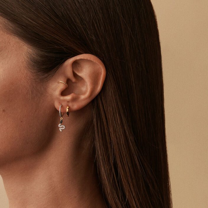 Piercing criolla SNAKY - Oro / Gris - Piercings  | Agatha