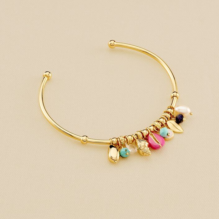 Pulsera rígida CYCLADES - Multicolor / Oro - Pulseras  | Agatha