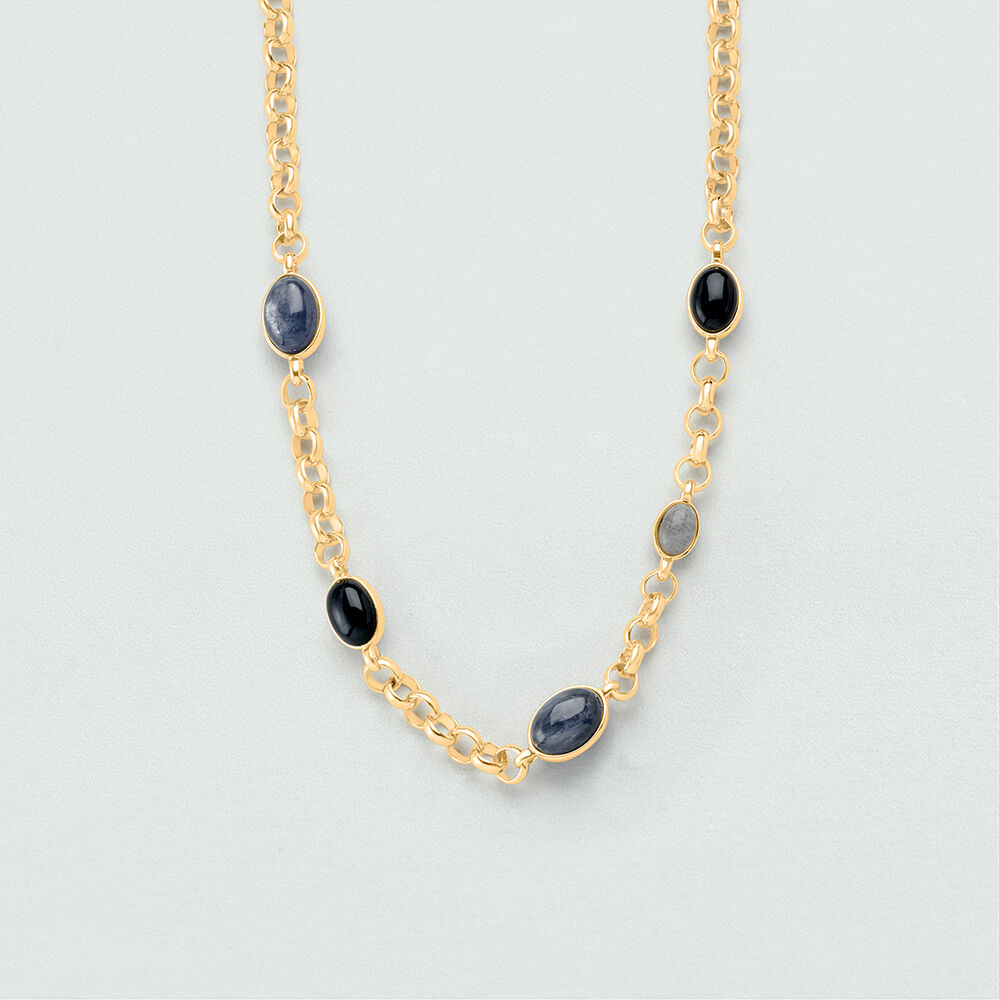 Collar corto LA RIVIERA - Azul / Oro - Collar corto  | Agatha