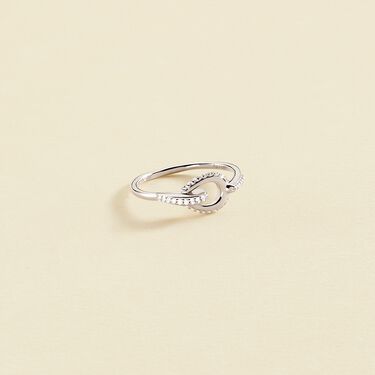 Anillo fino GEMINI - Cristal / Plateado - Anillos  | Agatha