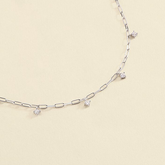 Collar corto HERA - Cristal / Plateado - Collares  | Agatha