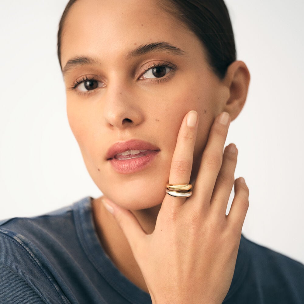 Anillo fino ODYSSEE - Dorado / Plateado - Anillos  | Agatha