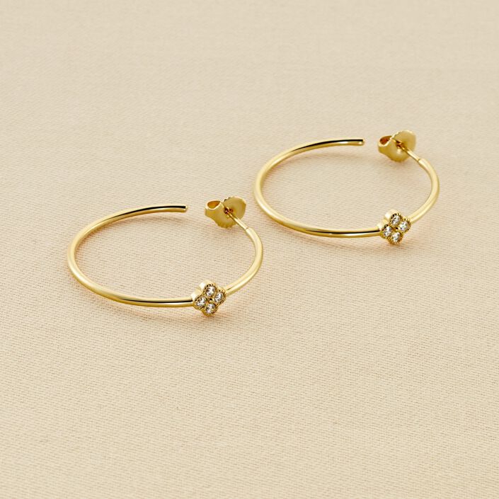 Criollas BELOVED - Cristal / Dorado - Pendientes  | Agatha