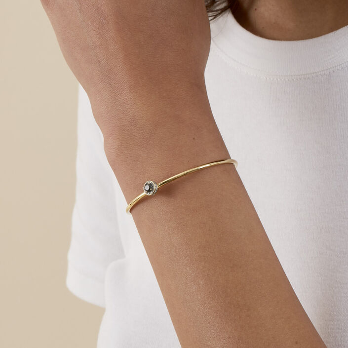Pulsera rígida IMPERIAL - Negro / Oro - Pulseras  | Agatha
