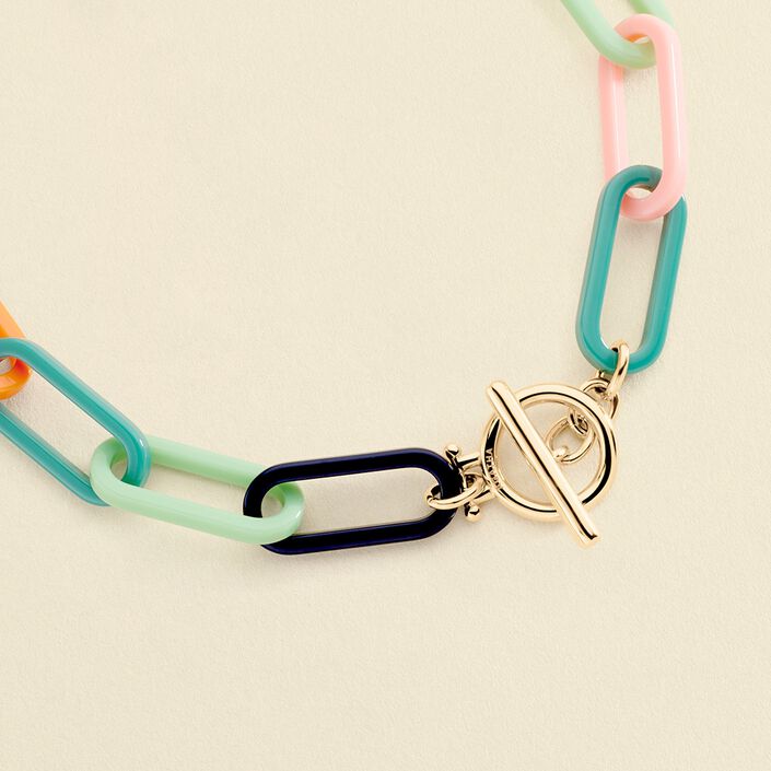 Collar corto DYLAN - Multicolor / Oro - Collares  | Agatha