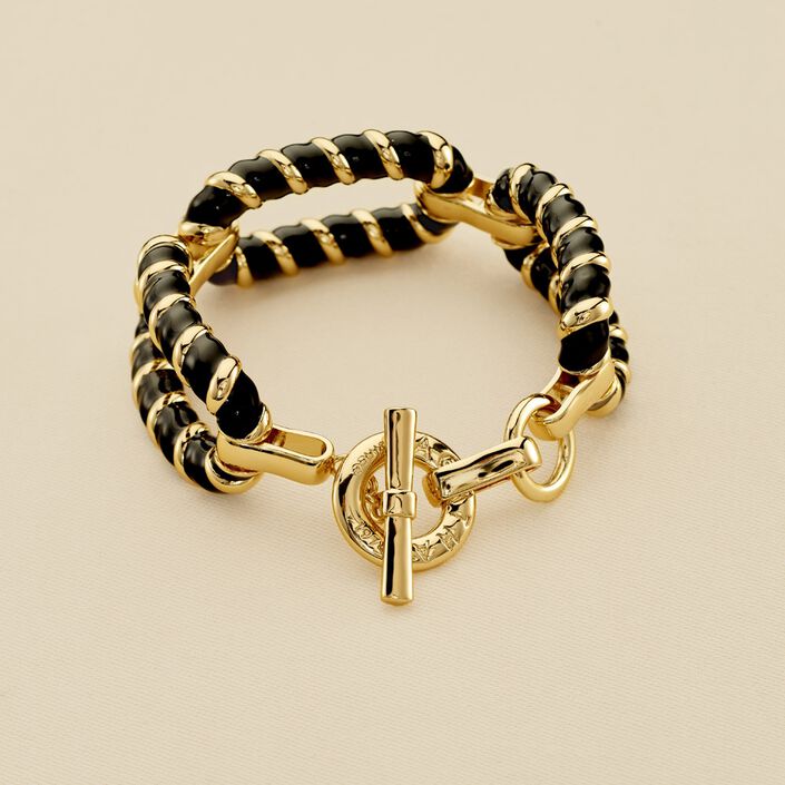 Pulsera de cadena SESHA - Negro / Oro - Pulseras  | Agatha