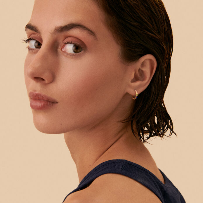 Piercing criolla COLORFUL - Multicolor / Oro - Piercings  | Agatha