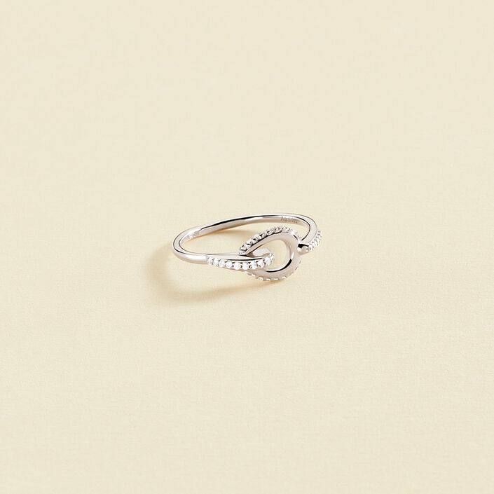Anillo fino GEMINI - Cristal / Plateado - Anillos  | Agatha