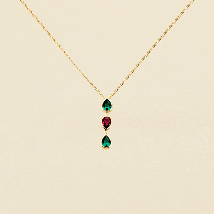 Collar corto NEITH - Verde / Rosa - Collares  | Agatha