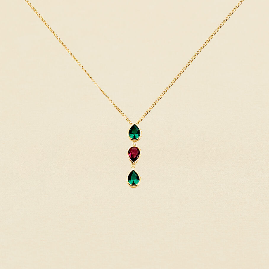 Collar corto NEITH - Verde / Rosa - Collares  | Agatha