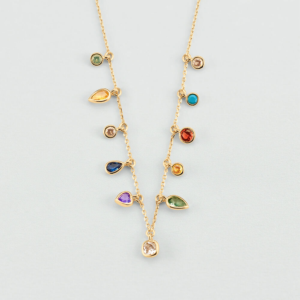 Collar corto CANDY - Multicolor / Oro - Collar corto  | Agatha
