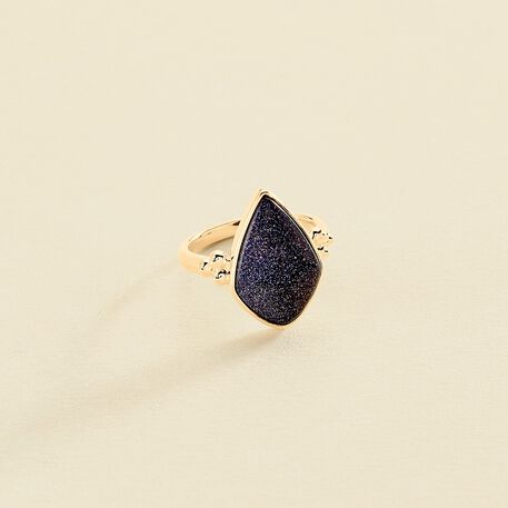 Anillo fino CREPUSCULE - Azul / Oro - Anillos  | Agatha