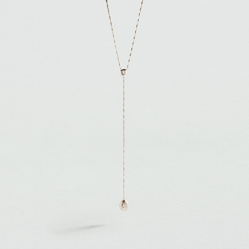 Collar largo CALMA - Plateado - Collares  | Agatha