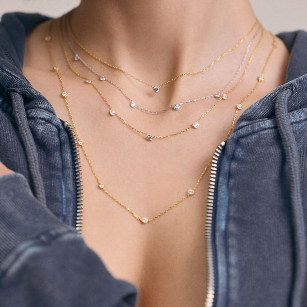 Collar corto BRILLANT - Cristal / Dorado - Collares  | Agatha