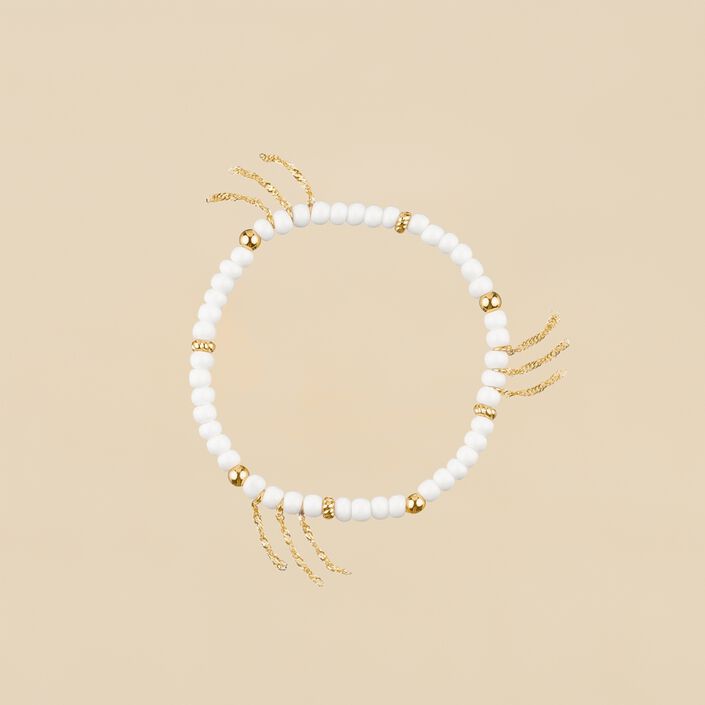 Pulsera de cadena RODEO - Blanco / Oro - Pulseras  | Agatha