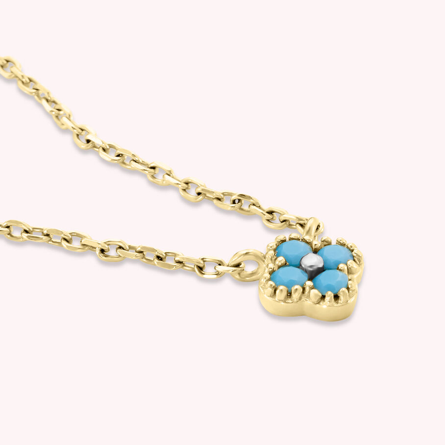 Collar corto BELOVED - Turquesa / Oro - Collares  | Agatha