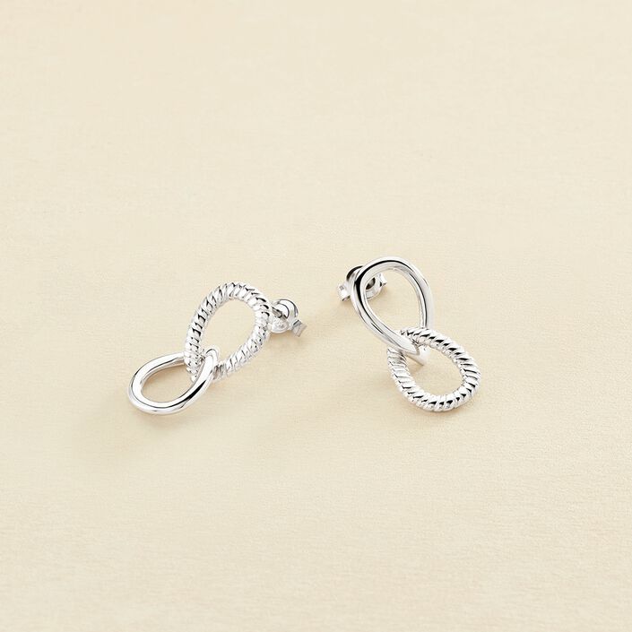 Pendientes largos HARMONIE - Plata - Pendientes  | Agatha