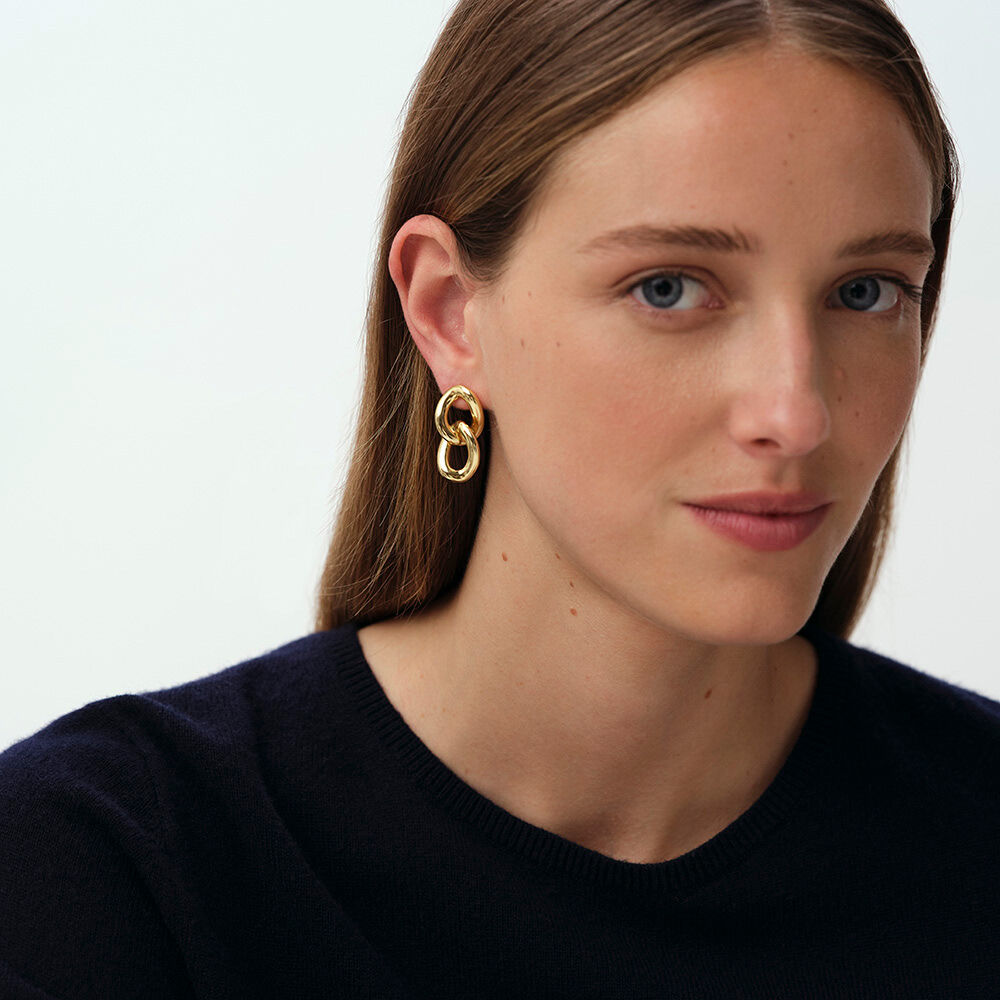 Pendientes largos REAUMUR - Dorado - Pendientes largos  | Agatha