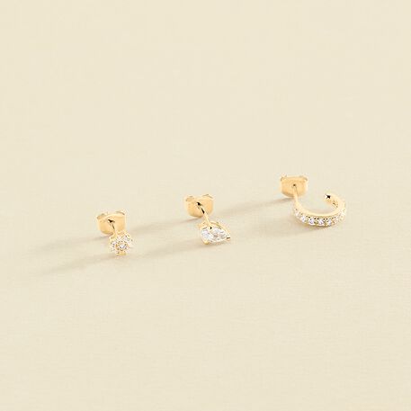 Piercing mini PARADIS - Cristal / Dorado - Piercings  | Agatha