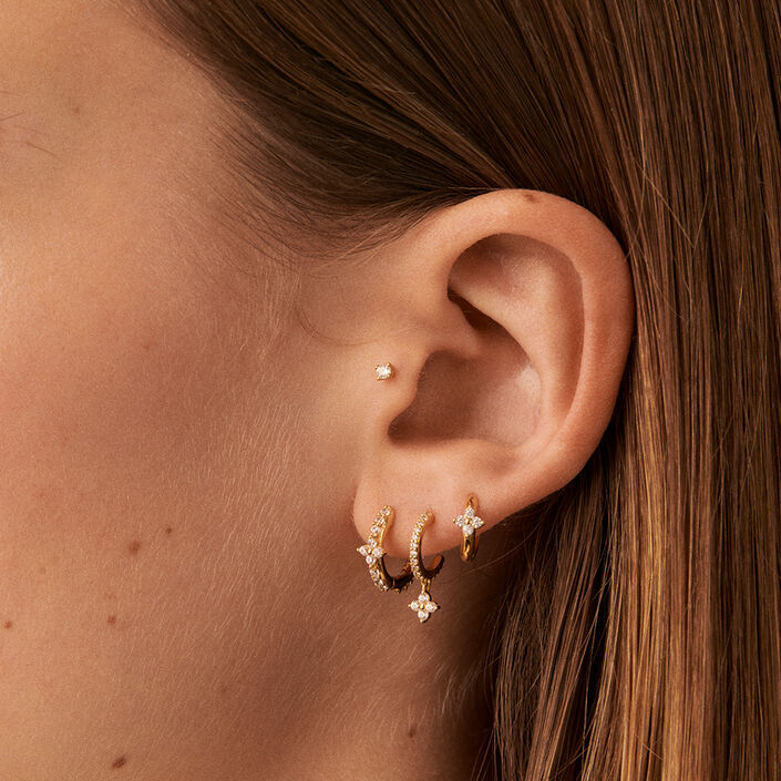 Piercing mini MINI - Cristal / Dorado - Piercings  | Agatha