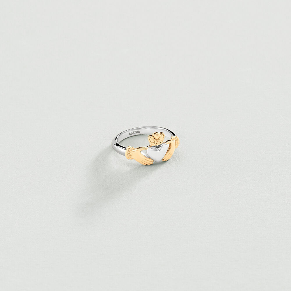 Anillo fino ABRAZO - Plateado / Dorado - Anillos de fantas&iacute;a  | Agatha