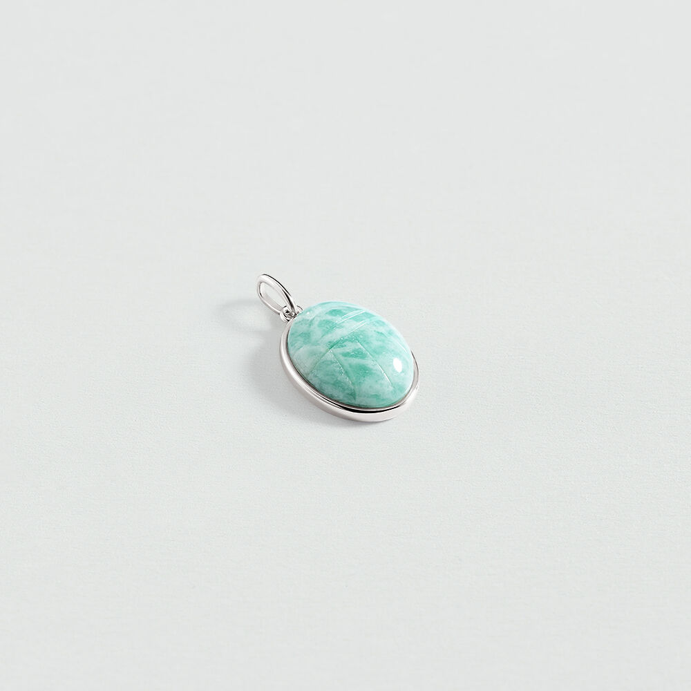 Colgante ESCARABAJO AMAZONITA - Turquesa / Plata - Novedades  | Agatha