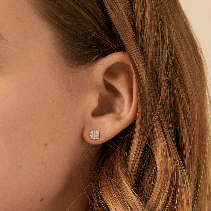 Pendientes cortos GLORIA - Cristal / Plateado - Pendientes  | Agatha